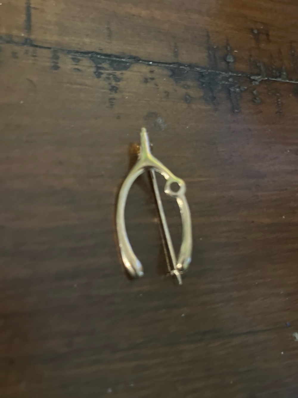Gold-Tone Wishbone Brooch Pin - Women Jewelry 1749